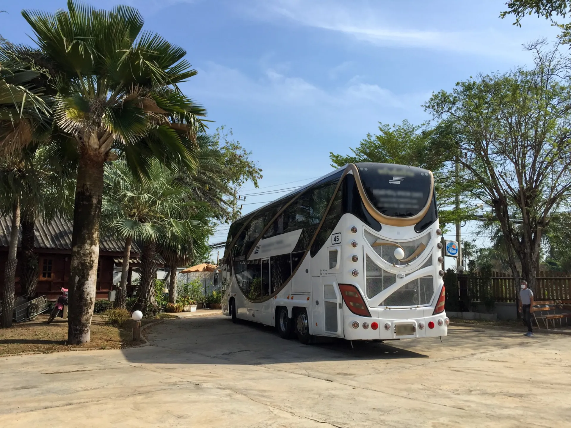 Onsite bus parking